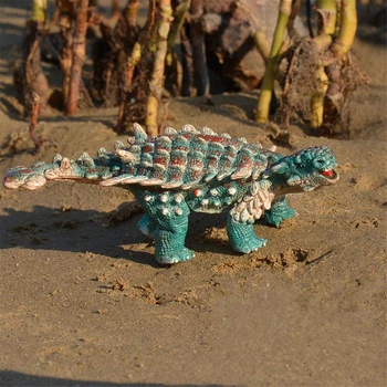 Saichania Ankylosaurus Hayvan Şekil Toplayıcı Eğitici Dinozor Modelleri Dekorasyon Süs Çocuk çocuk oyuncağı Doğum Günü Noel Hediyesi