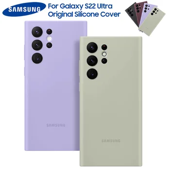 Samsung Orijinal Silikon Kapak Kılıf Samsung GALAXY S22 Ultra S22 Ultra 5G Darbeye Dayanıklı Kabuk Yumuşak Telefon Kılıfı kapak