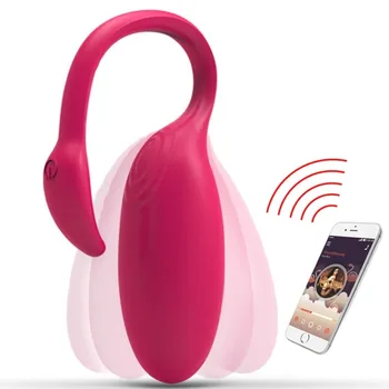 Sihirli Hareket g-spot seks oyuncak klitoris Vibratör APP Flamingo Uzaktan Kumanda akıllı Kablosuz Vajina Masajı Titreşimli Top Kadın için