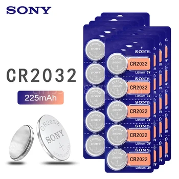 Sony CR2032 3V 100 % Orijinal Lityum Pil için İzle Uzaktan Kumanda Hesap Makinesi CR2032 2032 Düğme Hücre Para Piller