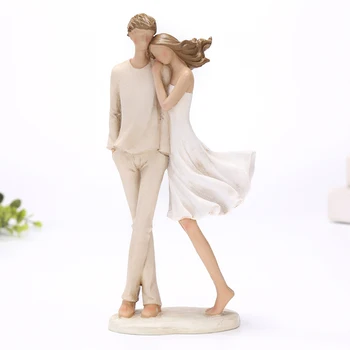 Soyut Tatil ikili heykelcikler Romantik Balayı Severler Minyatür Erkek Arkadaşı Hediye Kız Arkadaşı için Yatak Odası Süsleme El Sanatları