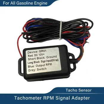 Su geçirmez Tako RPM Sinyal Adaptörü Takometre Sensörü Tüm Benzinli Motorlar için Ateşleme Bobini 4 Darbe Yuvarlak 12VDC Mevcut