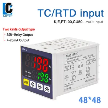 TC4S 48 * 48 Çoklu Giriş dijital ekran Akıllı PID sıcaklık kumandası Enstrüman SSR + RÖLE 4-20mAOutput