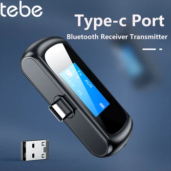 Tebe Tip-c Kablosuz Ses Adaptörü Bluetooth 5.1 Alıcı Verici desteği Mikrofon Playstation Nintendo Anahtarı Araba TV