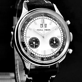 Tıanjın 1963 Panda Pilot kronograf saat Erkekler için Martı ST19 El Rüzgar Mekanik Kol Saatleri 40mm Vintage Askeri Saatler