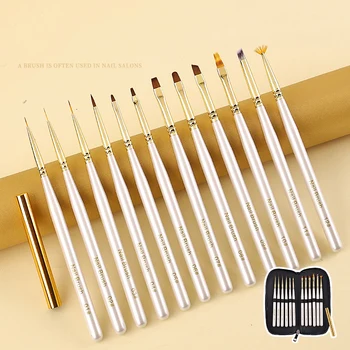 Tırnak Seti Aracı Kalem Fototerapi Kalem Leke Degrade Kalem Renk Boyama Kalem Süpürme Fırçası Tırnak Malzemeleri Profesyoneller İçin