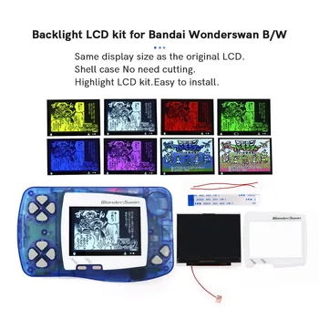 Vurgulamak WS IPS LCD Ekran Kiti Arka ışık Parlaklığı Bandai WonderSwan Wonder Kuğu Oyun Konsolu