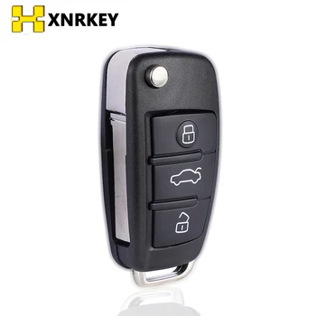 XNRKEY 3 Düğme Araba Çevirme Uzaktan Anahtar Kabuk için Audi A2 A3 A4 A6 A6L A8 Q7 TT Araba Flip anahtar kılıfı Kapak Değiştirin