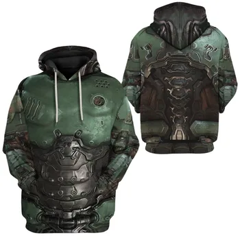 XS-7XL Baskılı Dome Slayer Doomguy 3d hoodies / Kazak Kış sonbahar komik Harajuku Uzun kollu streetwear kazak
