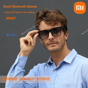 Xiaomi akıllı Bluetooth gözlük 5.0 Erkekler Kadınlar İçin Su Geçirmez Akıllı çağrı kulaklık Anti-mavi ışık müzik IP67 kablosuz güneş Gözlüğü