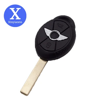 Xinyuexin Kesilmemiş Bıçak Uzaktan Yedek Araba Anahtarı fob dış kapak için Fit Eski BMW Mini Cooper S R50 R53 Boş Araba Anahtarı 3 Düğmeler