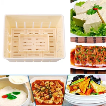 YENİ Plastik Tofu Basın Kalıp Ev Yapımı Tofu Kalıp soya peyniri Tofu Yapma Kalıp peynir bezi Mutfak Pişirme Aracı