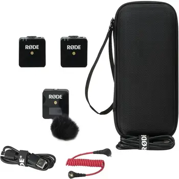 Yaka Mikrofonu saklama çantası Koruyucu Kutu İçin Uyumlu Yol Kablosuz GO II / GO 2 Çift kanallı Kompakt Dijital Mikrofon