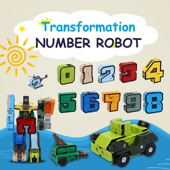 Yaratıcı Numarası Robot Dönüşüm Robot Montaj Yapı Taşları Eğitici Oyuncaklar Aksiyon Figürü Deformasyon Robotlar Çocuk Oyuncak