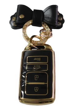 Yay Anahtarlık 4 düğmeli uzak Anahtar Tpu Araba Anahtarı Durum Kapak Kia Cadenza 2015 için 2016 2017 2018 2019 K9 Yeni K7 K - 04 Sorento K900