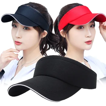 Yaz Güneşlik Boş silindir şapka Nefes Unisex Beyzbol Kapaklar Kadınlar için Ayarlanabilir Erkekler Tenis Kap Açık Spor Koşu güneş şapkaları