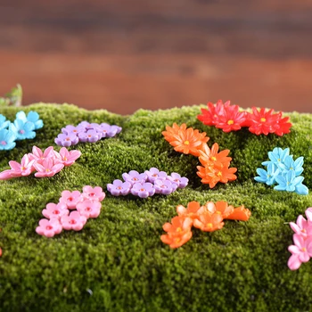 Yeni 10 Adet Minyatür Çiçek Yosun Bonsai El Sanatları Peri Bahçe Peyzaj Dekorasyon Bahçe Çok Renkli Sahte Çiçekler