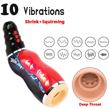 Yeni Elektrikli Erkek Masturbatioin Fincan Vibratör Derin Boğaz Klip Emme Otomatik 3d Kanal Oral Seks oyuncakları Yetişkin Samimi Ürünler