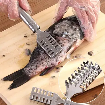 Yeni Paslanmaz Çelik Balık pulu Kazıyıcı Hızla Kaldırmak Balık Temizleme Soyucu Kazıyıcı Balık Kemik Cımbız Mutfak Aksesuarları Araçları