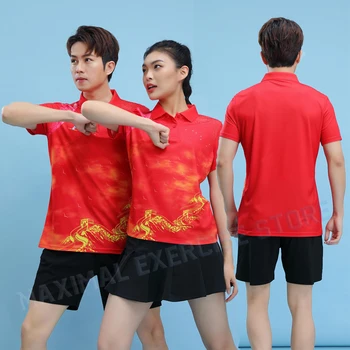 Yeni Tenis T shirt Kadın / Erkek / Çocuk, Badminton Şort, Masa Tenisi Gömlek Kitleri, Koşu Gömlek, Takım Oyunu Spor Üniformaları
