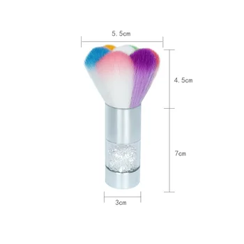 Yumuşak Kafa Tırnak Toz Temiz pudra fırçası Tek Akrilik ve UV Jel Tırnak Sanat Temizleyici Sökücü Fırça Güzellik Renkli Aracı