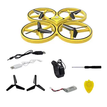 ZF04 RC Drone Mini Kızılötesi İndüksiyon El Kontrol Drone Yükseklik Tutun 2 Kontrolörleri Quadcopter Çocuklar için Oyuncak Hediye