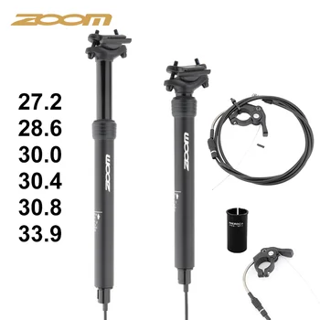 ZOOM bisiklet Damlalıklı Seatpost Hidrolik Kaldırma Dahili Tel 80mm İnme 27.2 28.6 30.8 31.6 mm 33.9 mm Dağ bisiklet koltuğu Sonrası