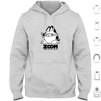 Zoom Inc Tıknaz Logo Hoodies Uzun Kollu Japonya Akihabara Bilgisayar Yumuşak Oluşturmak X68000 Pc Motor